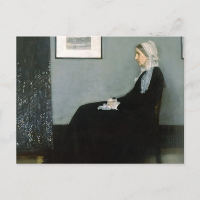 Postal James Whistler-Retrato de la madre del artista (Anverso)