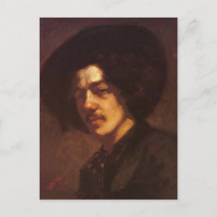 Postal James Whistler - Retrato de Silbador con un Gorra