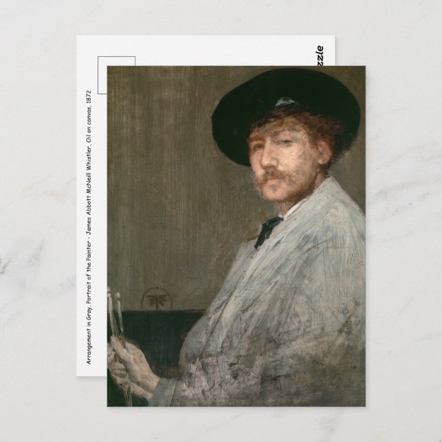 Postal James Whistler - Retrato del pintor (Anverso / Reverso)