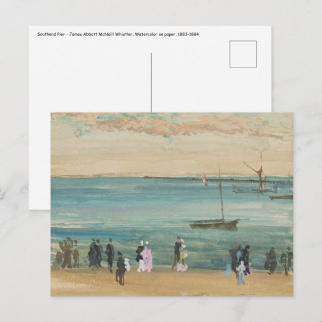 Postal James Whistler - Southend Pier (Anverso / Reverso)