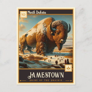 Postal Jamestown, Dakota del Norte Vintage