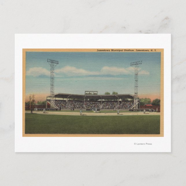 Postal Jamestown, NY - Estadio Municipal de Béisbol (Anverso)
