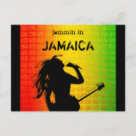 Postal Jammin en Jamaica Reggae Rastaman Postcard