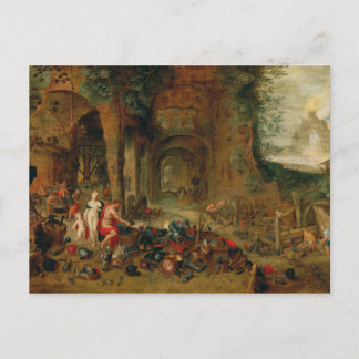 Postal Jan Brueghel - Forja de Vulcan