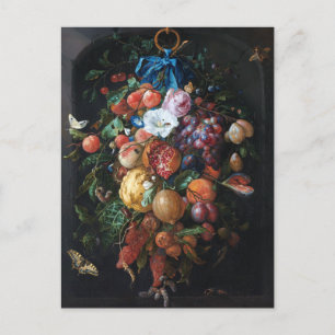 Postal Jan Davidsz de Heem, Festonia de Frutas y Flores