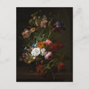 Postal Jan Davidsz de Heem, Vase con flores, 1700