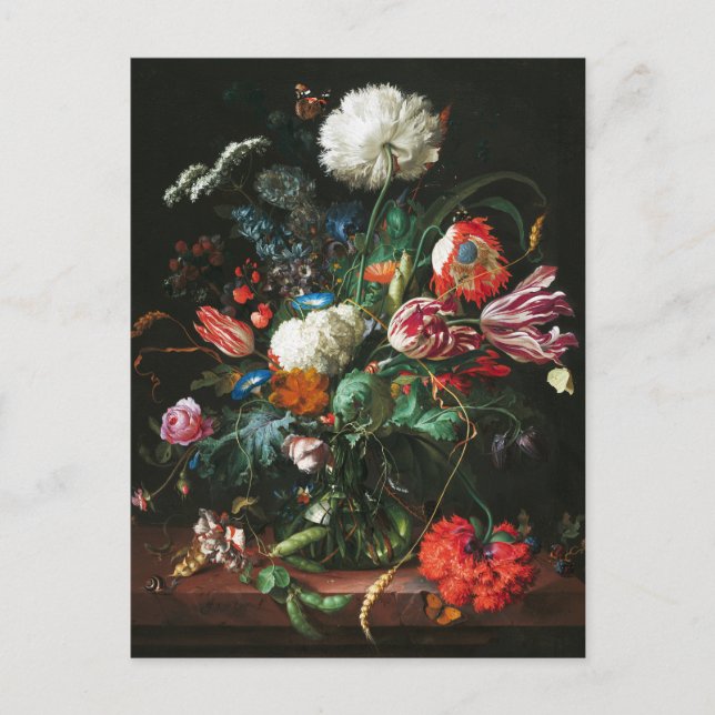 Postal Jan Davidsz de Heem, Vase de flores, 1660 (Anverso)