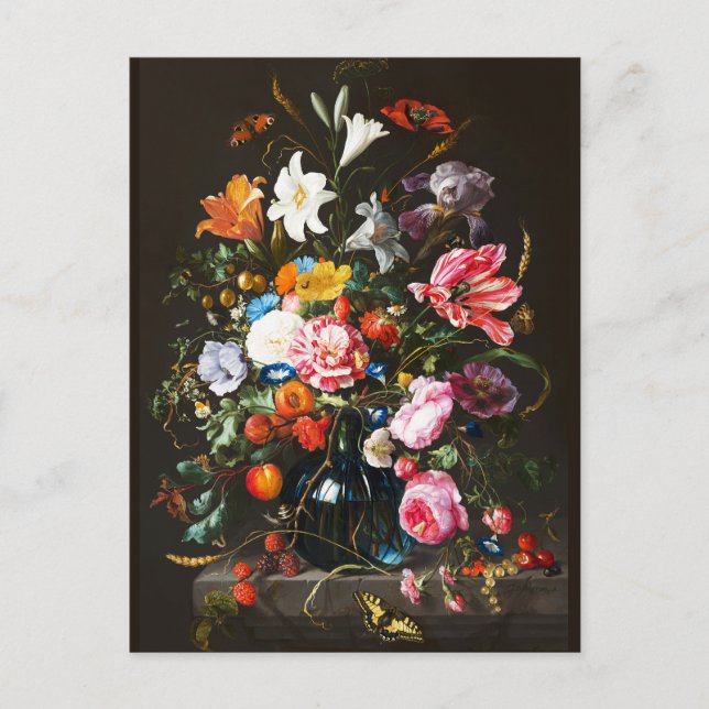 Postal Jan Davidsz de Heem, Vase de flores, 1670 (Anverso)