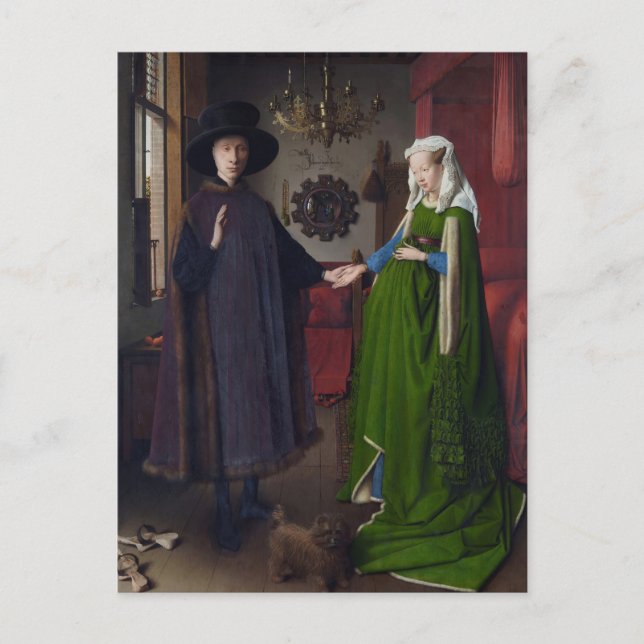 Postal Jan Eyck - El Boda Arnolfini (Anverso)