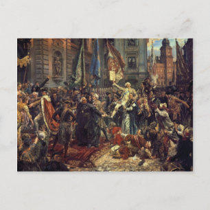 Postal Jan Matejko - La Constitución del 3 de mayo de 179