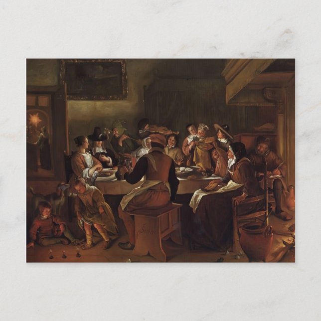 Postal Jan Steen - 12ª Noche (Anverso)