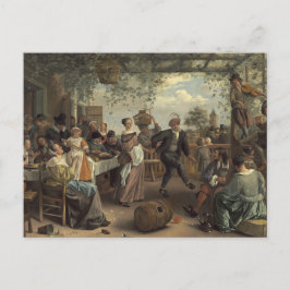 Postal jan steen la pareja bailarina