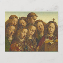 Postal Jan van Eyck Cantando ángeles Ghent CC0974