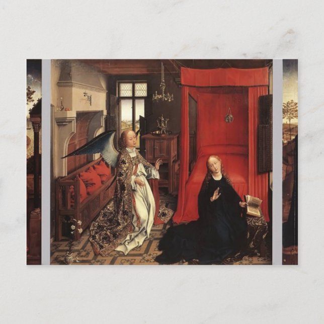 Postal Jan van Eyck- La Anunciación (Anverso)