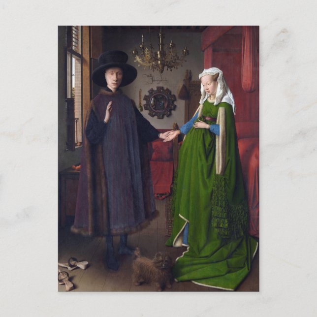 Postal JAN VAN EYCK - Retrato Arnolfini 1434 (Anverso)