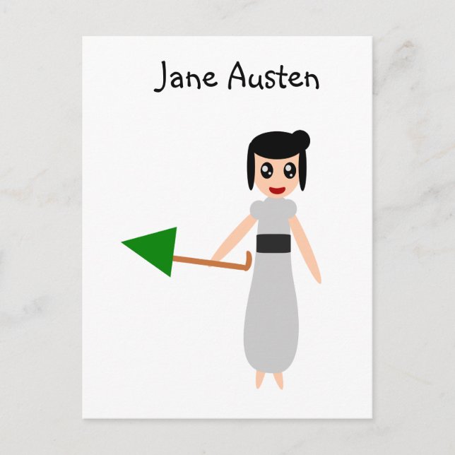 Postal Jane Austen Cute (Anverso)