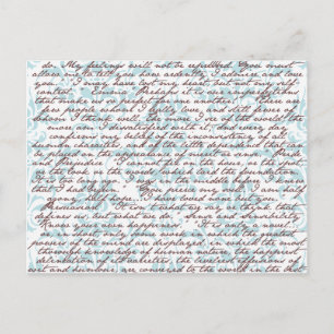 Postal Jane Austen Damask