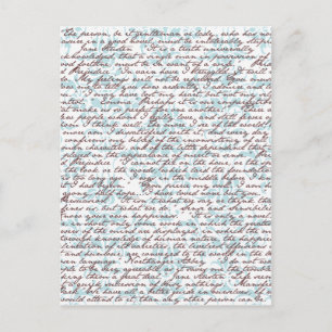Postal Jane Austen Damask
