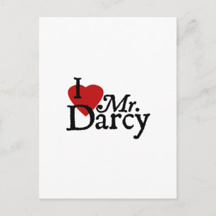 Postal Jane Austen I LOVE al Sr. Darcy