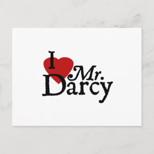 Postal Jane Austen I LOVE Mr Darcy