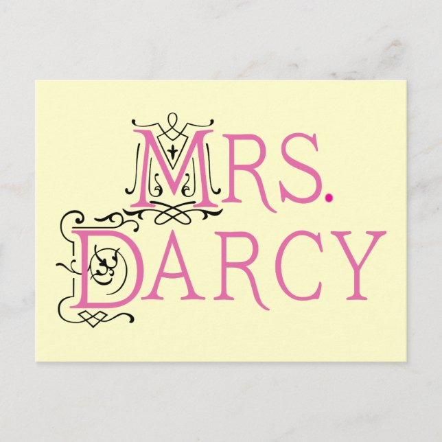 Postal Jane Austen Mrs Darcy Gift (Anverso)