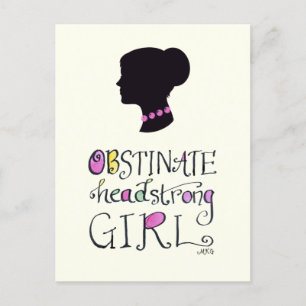 Postal Jane Austen Orgullo & Prejudice Mano Letada