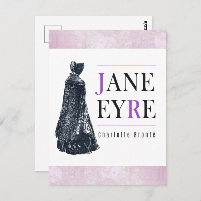 Postal jane eyre, charlotte bronte, hermanas de bronce, b (Anverso / Reverso)