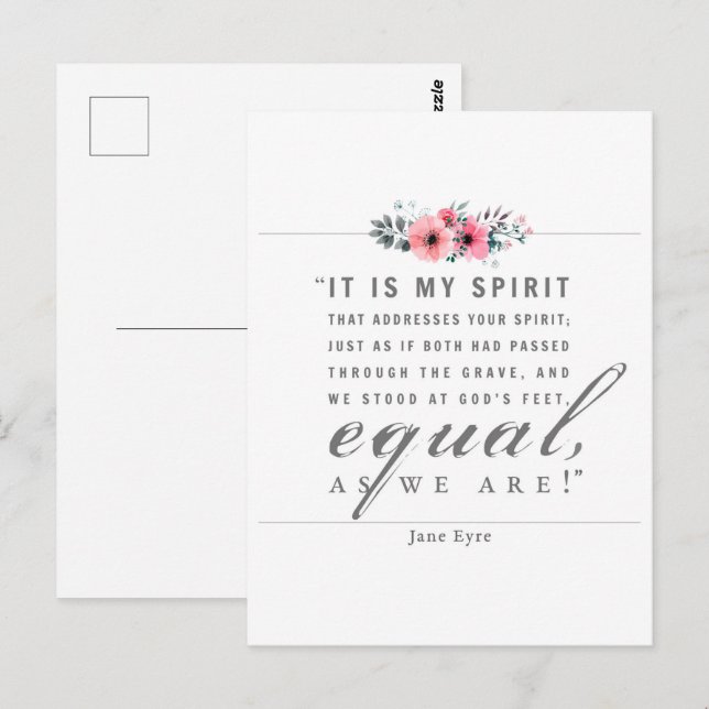 Postal Jane Eyre - Como Somos - Blanco (Anverso / Reverso)