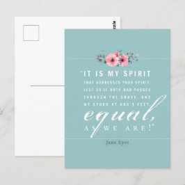 Postal Jane Eyre - Como Somos - Verde azulada