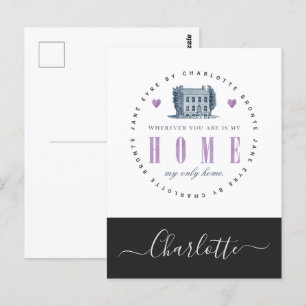 Postal Jane Eyre - Mi Única Casa - Añadir Tu Nombre