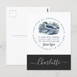 Postal Jane Eyre - No Soy Pájaro - Agrega Tu Nombre