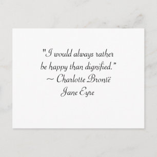 Postal Jane Eyre Prefiere Ser Feliz Que Digna Cita