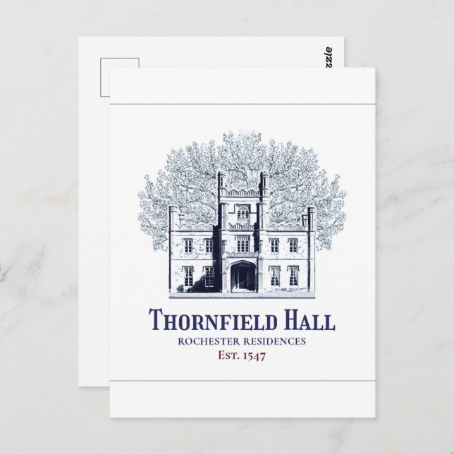 Postal Jane Eyre Thornfield Hall Rochester Residences (Anverso / Reverso)