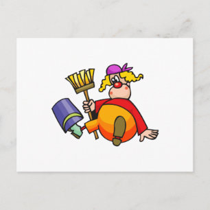 Postal Janitor Clown