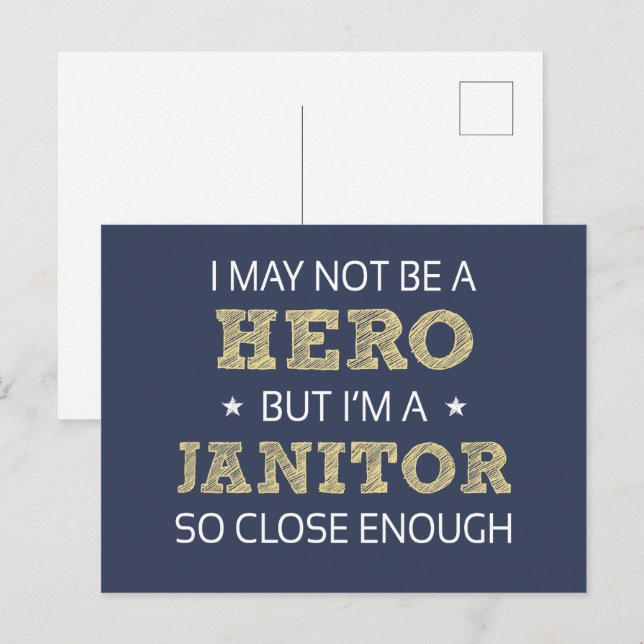 Postal Janitor Humor Novedad (Anverso / Reverso)