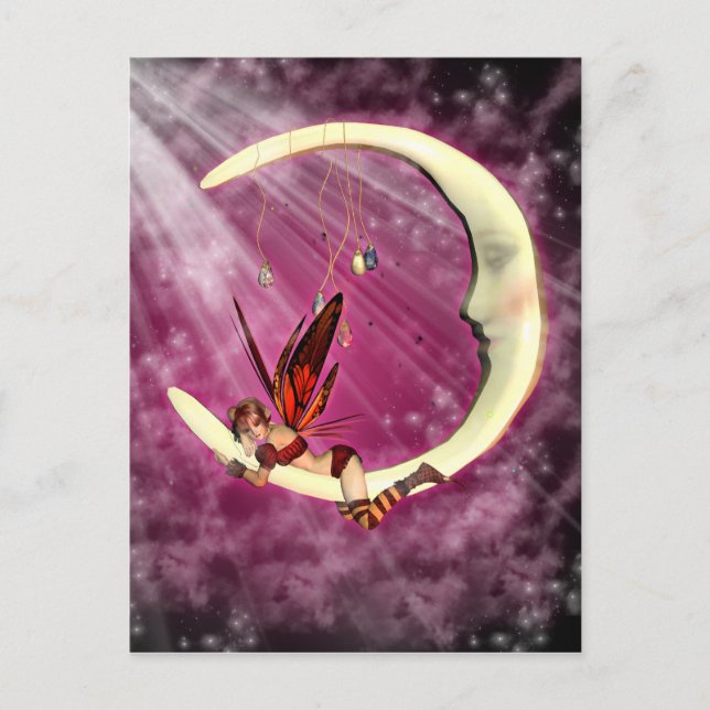 Postal January Moon Fairy Post Card (Anverso)