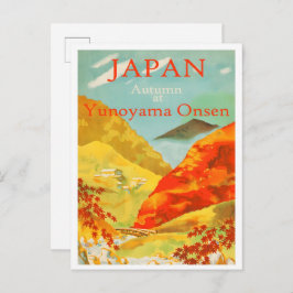 Postal Japan Autumn at Yunoyama Onsen Travel