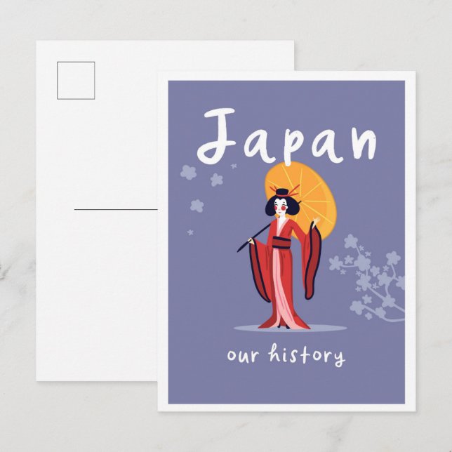 Postal Japan History Vintage Travel (Anverso / Reverso)