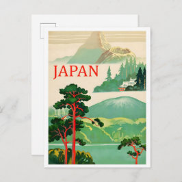 Postal Japan Nature Art Vintage Travel