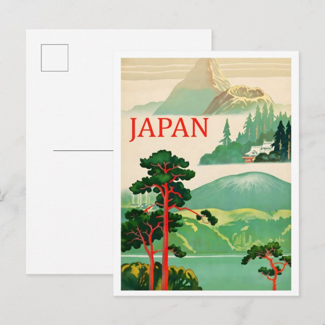 Postal Japan Nature Art Vintage Travel (Anverso / Reverso)