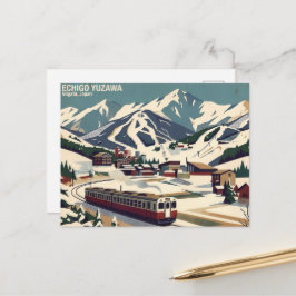 Postal Japan Snow Culture Echigo Yuzawa越後湯沢 ポストカード