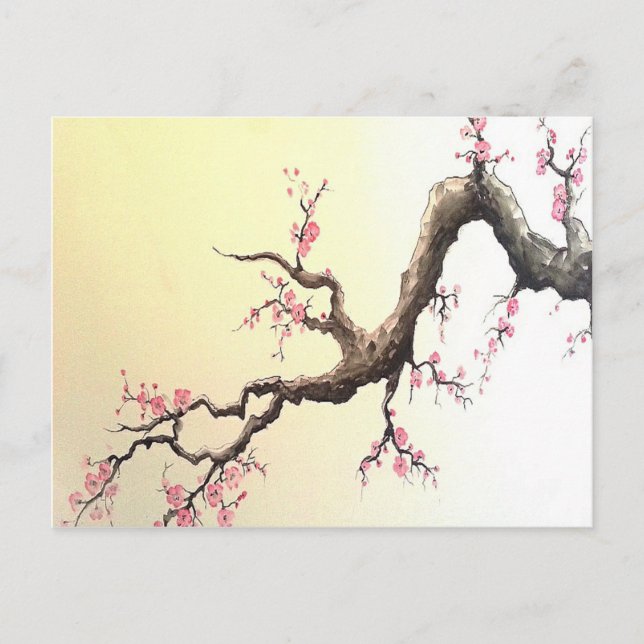 Postal Japanese Cherry Blossoms (Anverso)