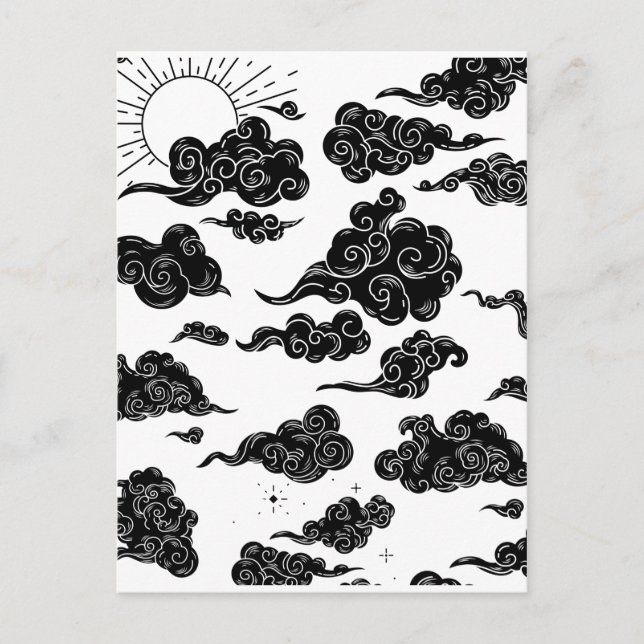 Postal Japanese Cloud Pattern Aesthetic (Anverso)