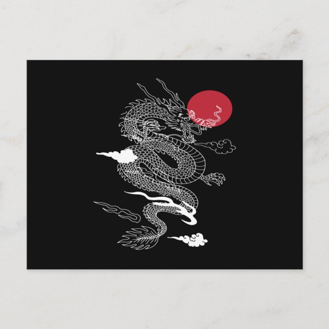 Postal Japanese Dragon Asia Fantasy (Anverso)