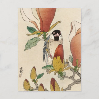 Postal Japanese painting by ohara koson,vintage,小原古邨の日本画