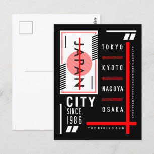 Postal Japón en ascenso: Legado urbano y estilo sin tiemp