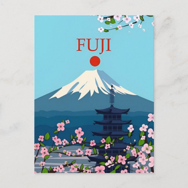 Postal Japón Fuji Viajes acuáticos Asia (Anverso)