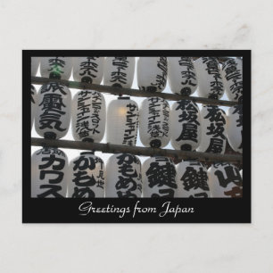 Postal japón globes greetings