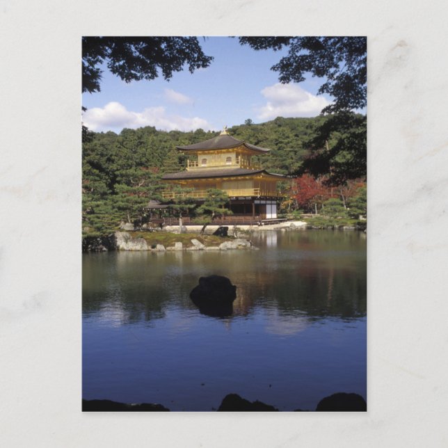 Postal Japón, Kioto, Pabellón Dorado, Templo Zen (Anverso)
