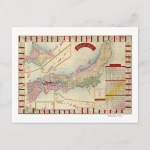 Postal Japón: Mapa PanorámicoJapón